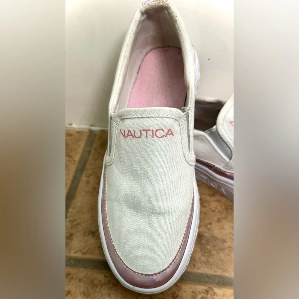 Girls Nautica white and Pink Shoes